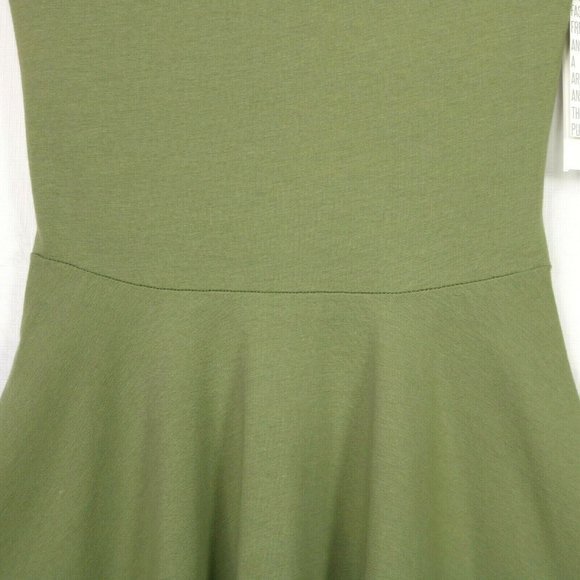 LuLaRoe Nicole Fit & Flare A-Line‎ Dress Olive Green XS - Picture 10 of 12